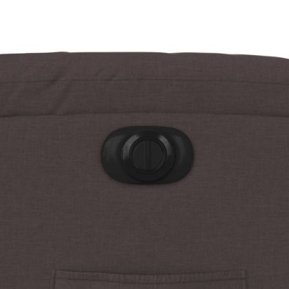 Електрически изправящ реклайнер стол, тъмнокафяв, текстил