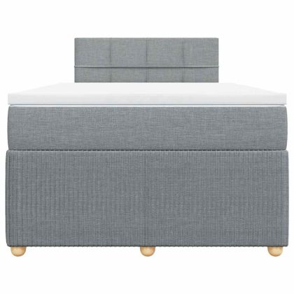 Боксспринг легло с матрак, светлосиво, 120x190 см, плат