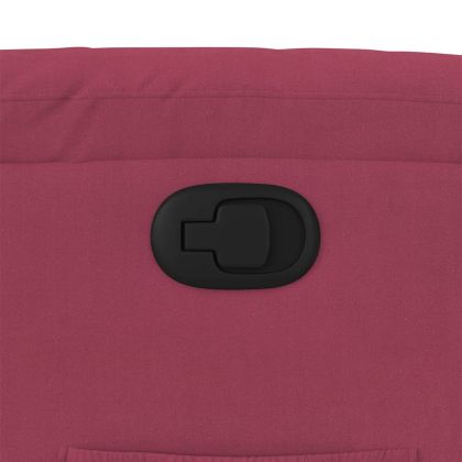 Изправящ реклайнер стол, виненочервен, кадифе