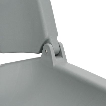 Сгъваем стол за лодка 2 части без възглавница сив 48x51x41 см