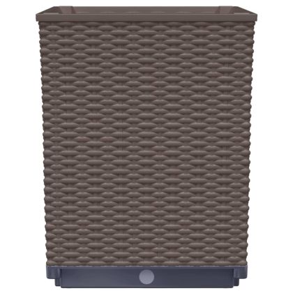 Кашпи, 4 бр, Кафяви, 30x30x37 см, полипропилен