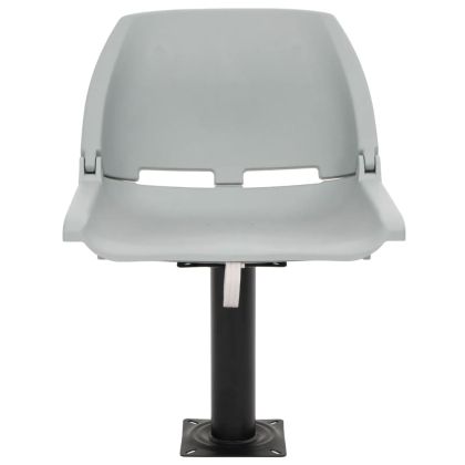 Сгъваем стол за лодка 4 части без възглавница сив 48x51x41 см