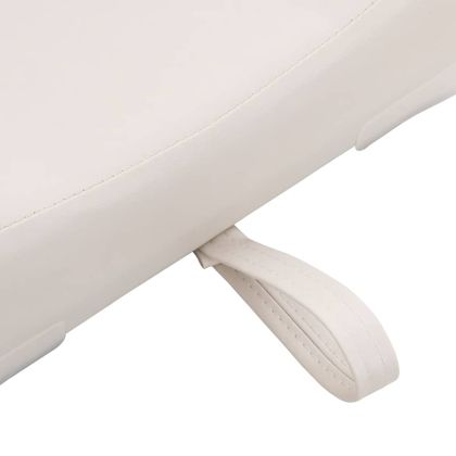 Сгъваема седалка за лодка от 4 части синьо и бяло 41x36x48 см