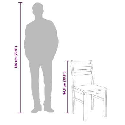 трапезни столове 2 бр. бяла масивна дървесина гума