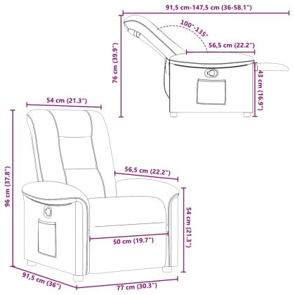 Recliner Chair Cloud Grey Fabric