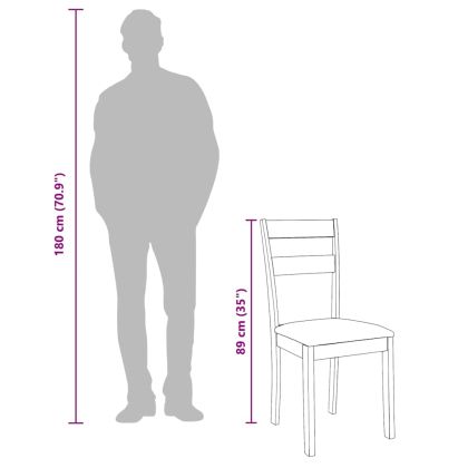 Трапезни столове с възглавници 2 бр Бяла масивна дървесина гума