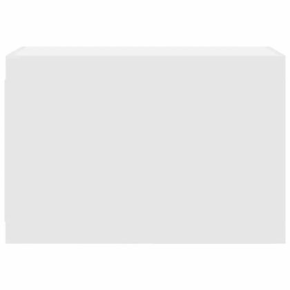 Стенен шкаф за баня, бял, 60x25x40 см, инженерно дърво