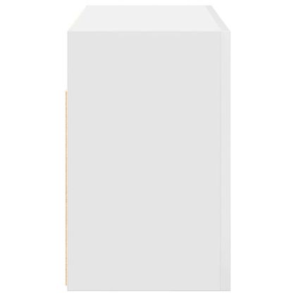 Стенен шкаф за баня, бял, 60x25x40 см, инженерно дърво