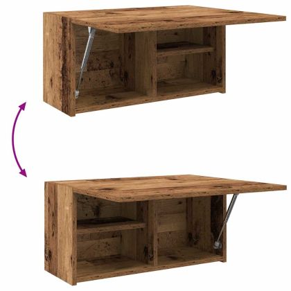 Стенен шкаф за баня, старо дърво, 60x25x30 см, инженерно дърво