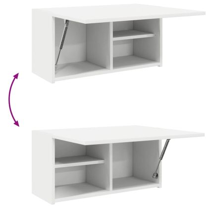 Стенни шкафове за баня бели 60x25x30 cm Инженерна дървесина