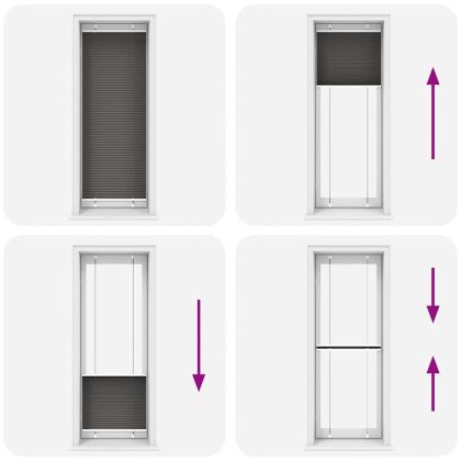 Плисирана щора черна 70x200 cm Ширина на плата 69,4 cm