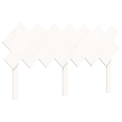 Рамка за легло без матрак, бял, 140x190 см, бор масив