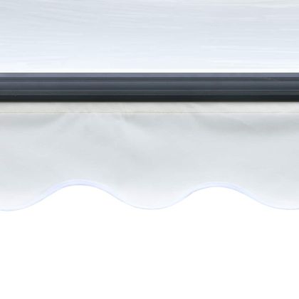 Ръчно прибираща се тента с LED, 300x250 см, кремава