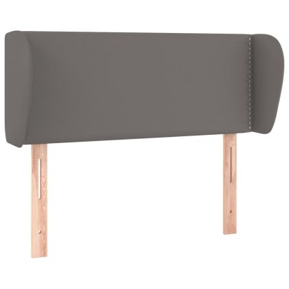 Горна табла с уши, сива, 83x23x78/88 см, изкуствена кожа