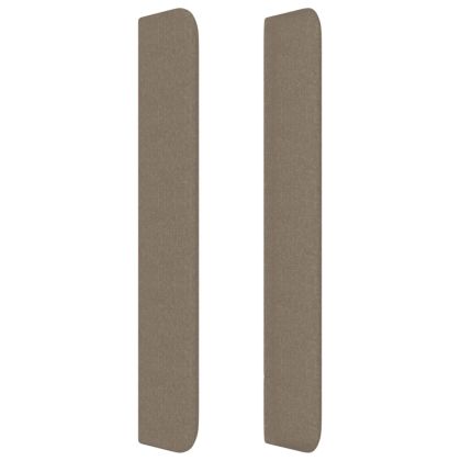 Горна табла за легло с уши, таупе, 147x16x118/128 см, плат