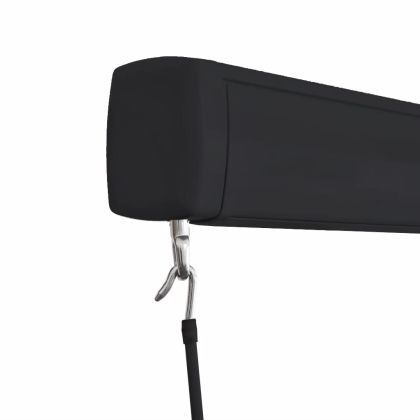 Ръчна касетъчна тента, 350x250 см, синьо и бяло