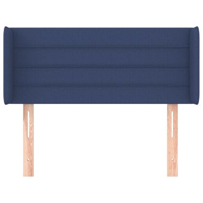 Горна табла за легло, синя, 83x16x78/88 см, плат