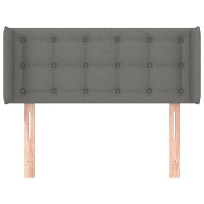 Горна табла за легло, тъмносива, 83x16x78/88 см, плат