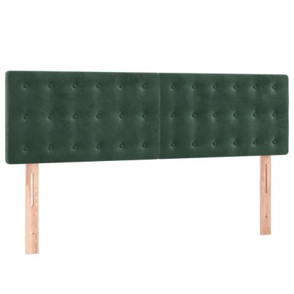 Боксспринг легло с матрак, зелена, 140x190 см, кадифе