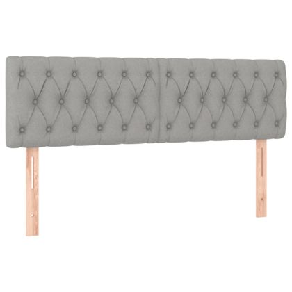 Боксспринг легло с матрак и LED, светлосиво, 160x200 см, плат