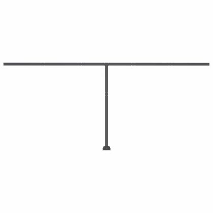 Автоматичен сенник LED и сензор за вятър 500x300 см синьо-бял