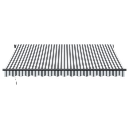 Автоматично прибираща се тента, антрацит и бял, 400x350 см