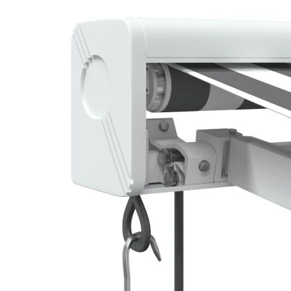 Прибираща се тента антрацит и бял 4x3 м плат и алуминий