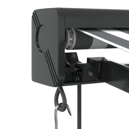 Прибираща се тента антрацит и бял 4x3 м плат и алуминий