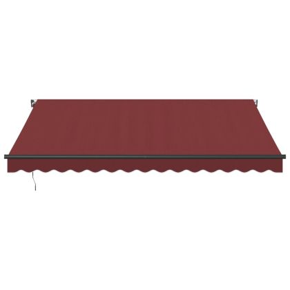 Ръчно прибираща се тента, бордо, 400x300 см