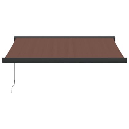 Ръчно прибираща се тента, кафява, 300x250 см