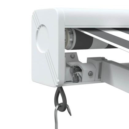 Прибираща се тента, антрацит и бяло, 3x2,5 м, плат и алуминий