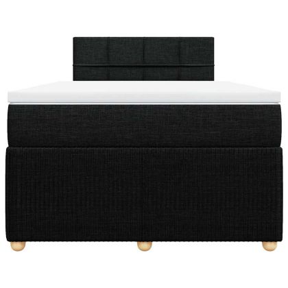 Боксспринг легло с матрак, черно, 120x190 см, плат