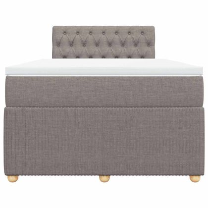 Боксспринг легло с матрак, таупе, 120x190 см, плат