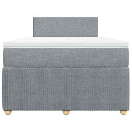 Боксспринг легло с матрак, светлосиво, 120x190 см, плат