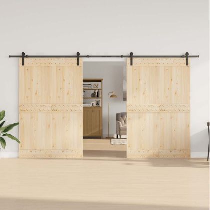 Комплект механизъм за плъзгаща врата, 400 см, стомана, черен