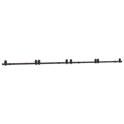 Комплект механизъм за плъзгаща врата, 400 см, стомана, черен