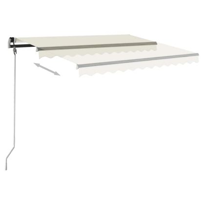 Свободностояща автоматична тента, 400x300 см, кремава