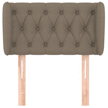 Горна табла за легло с уши, таупе, 83x23x78/88 см, плат