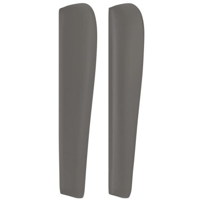 Горна табла с уши, сива, 93x23x118/128 см, кадифе