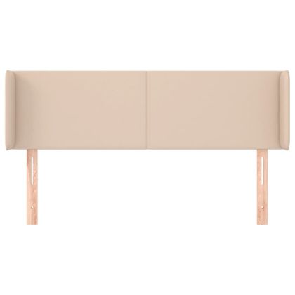 Горна табла за легло, капучино,147x16x78/88 см, изкуствена кожа