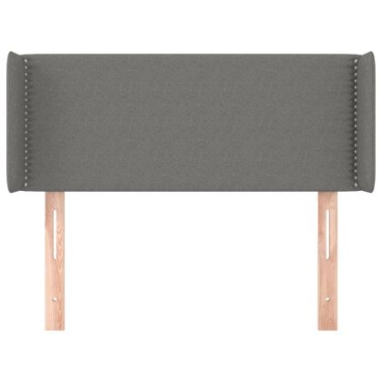 Горна табла за легло, тъмносива, 93 x 16 x 78/88 см, плат