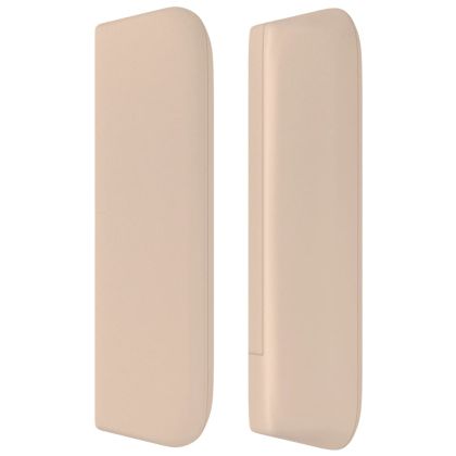 Горна табла за легло, капучино,147x16x78/88 см, изкуствена кожа