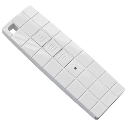 Автоматична касетъчна тента, 450x300 см, синьо и бяло