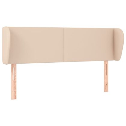 Горна табла с уши, капучино,147x23x78/88 см, изкуствена кожа