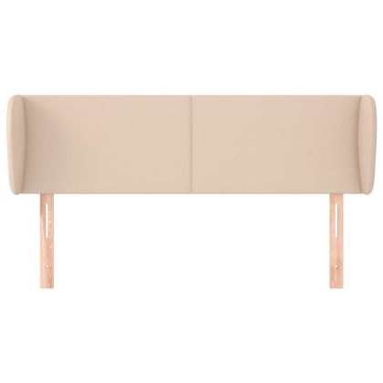 Горна табла с уши, капучино,147x23x78/88 см, изкуствена кожа