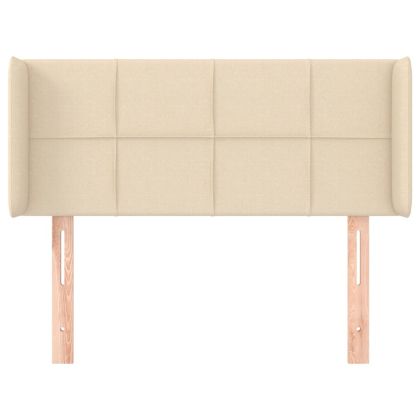 Горна табла за легло, кремава, 103x16x78/88 см, плат