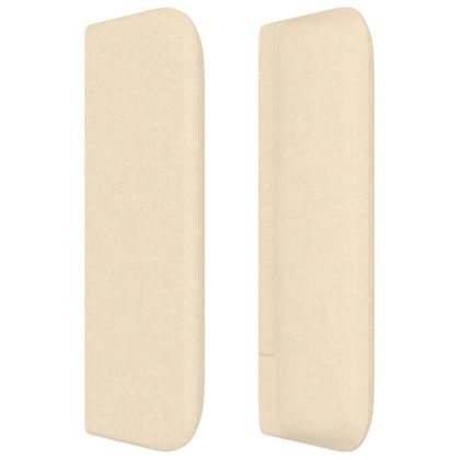 Горна табла за легло, кремава, 147x16x78/88 см, плат