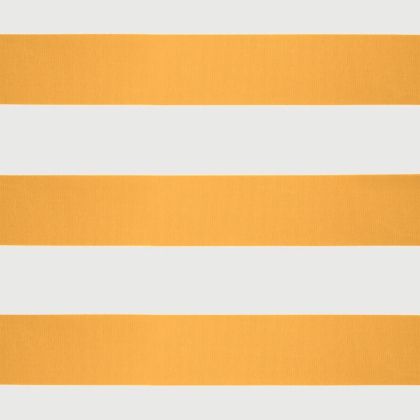 Прибираща се тента жълто и бяло 4x3 м плат и алуминий