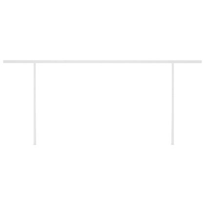 Автоматично прибиращ се сенник с прътове, 6x3 м, кремав