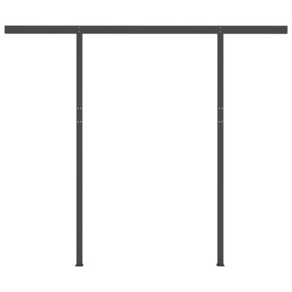 Автоматично прибиращ се сенник с прътове 3,5x2,5 м жълто и бяло